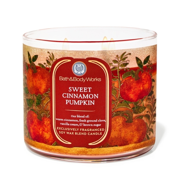 Bath & Body Works Sweet Cinnamon Pumpkin 3-wick Candle - Picture 1 of 3